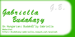 gabriella budahazy business card